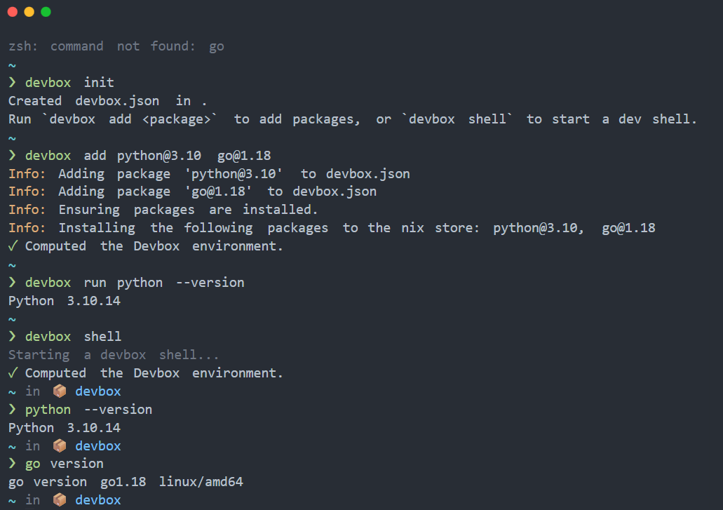 Devbox isolated development environment defined by devbox.json