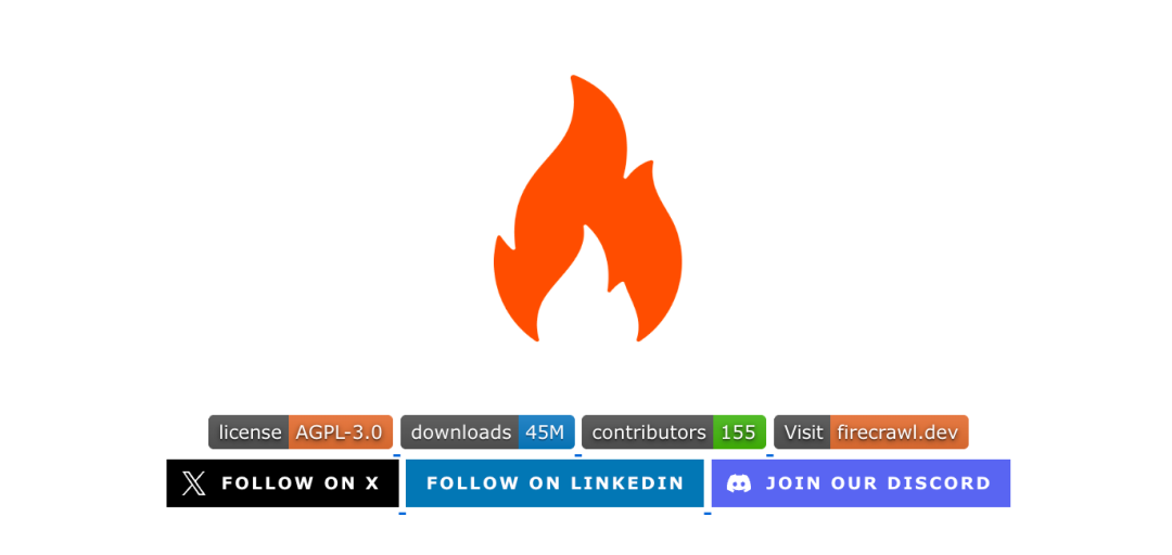 Firecrawl open-source web scraping project on GitHub with 155k stars
