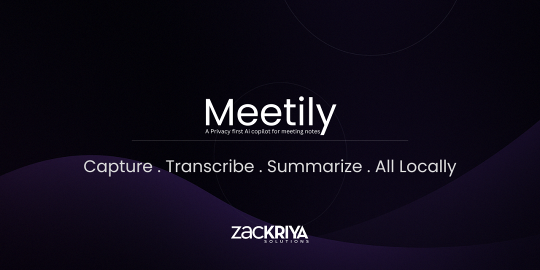 Meetily open-source AI meeting assistant interface showing on-device transcription and summary